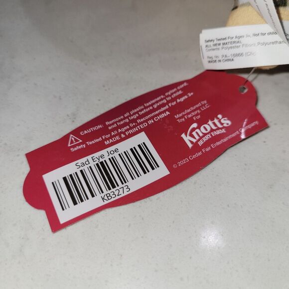 Knott's Berry Farm Ghost Town Alive! Sad Eye Joe 11 1/2" Plush NWT Game Prize - Picture 6 of 9